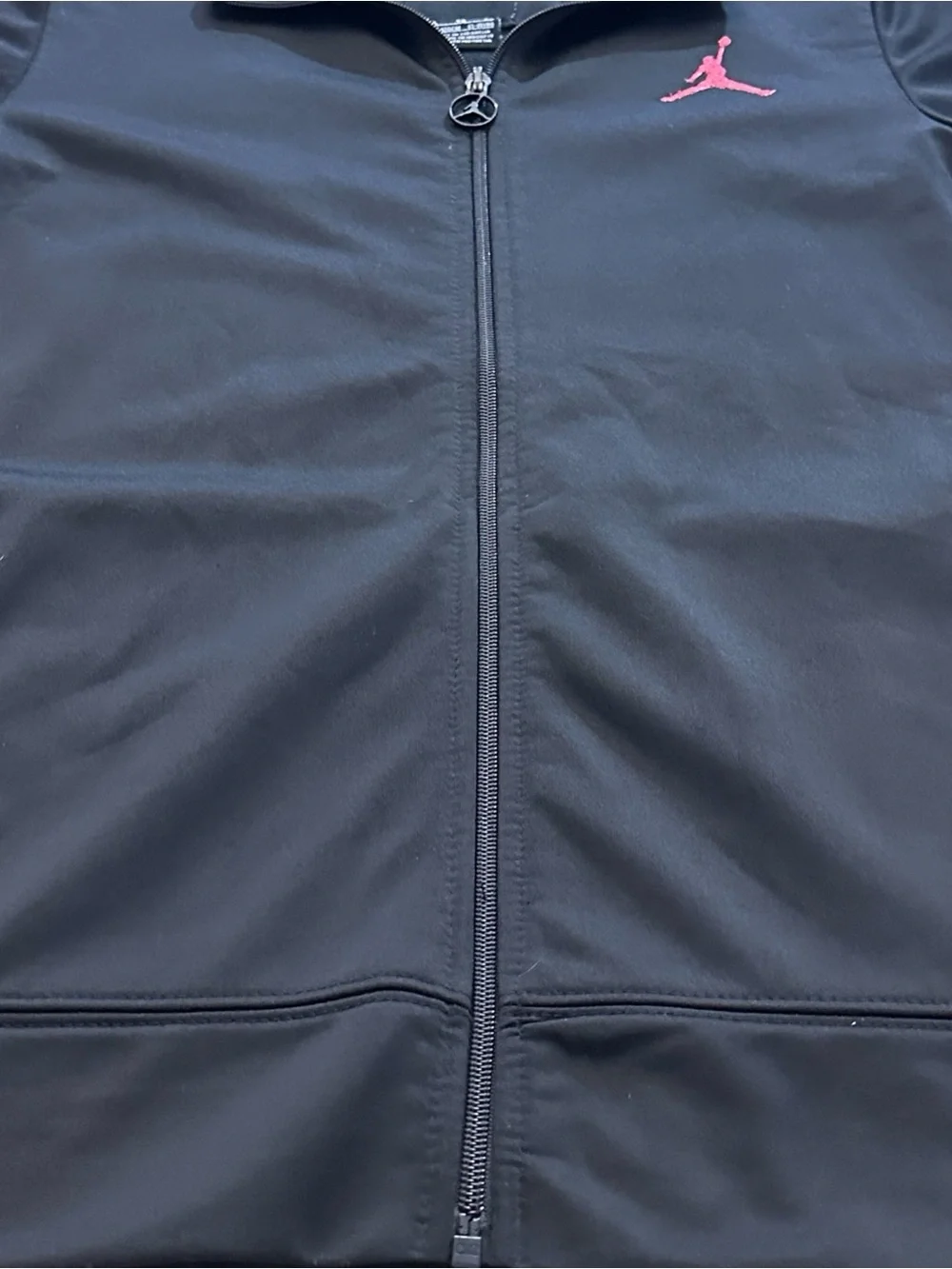 Jordan Black Track Jacket with Pink Trim